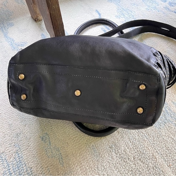 AMSTERDAM HERITAGE EDGY BLACK LEATHER STUDDED CONVERTIBLE BAG EUC - Picture 11 of 11